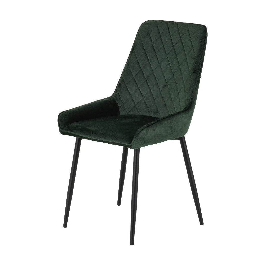 Quebec Straight Edge Dining Set with 4 Avery Chairs - Seconique