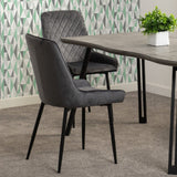 Quebec Straight Edge Dining Set with 4 Avery Chairs - Seconique