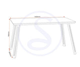 Quebec Straight Edge Dining Table Set with 4 Chairs - Seconique