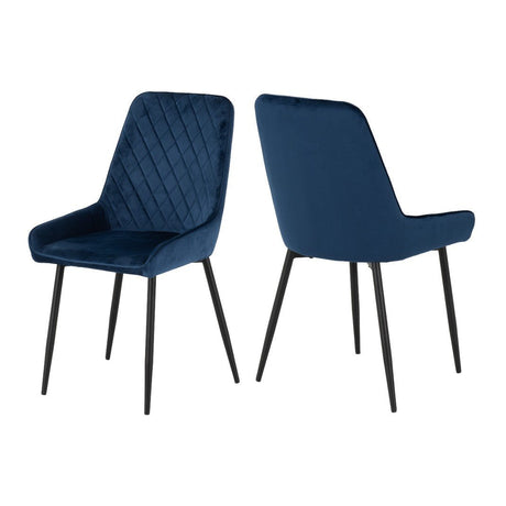 Quebec Wave Edge Dining Table with 4 Sapphire Chairs - Seconique