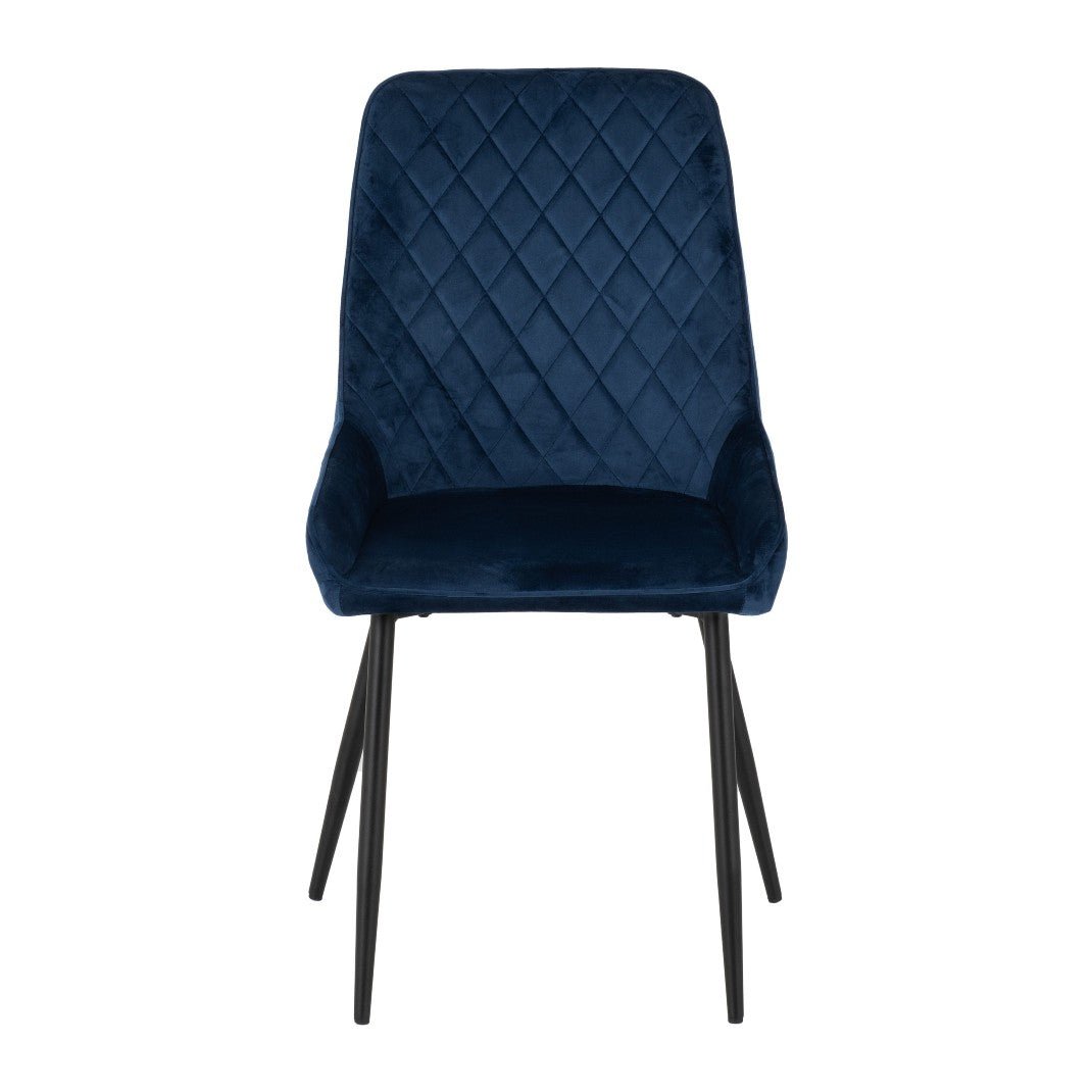 Quebec Wave Edge Dining Table with 4 Sapphire Chairs - Seconique