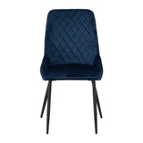 Quebec Wave Edge Dining Table with 4 Sapphire Chairs - Seconique