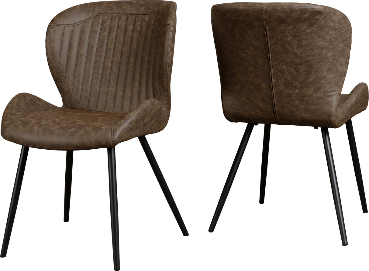 Quebec Wave Edge Medium Dining Table Set with 4 Chairs - Seconique