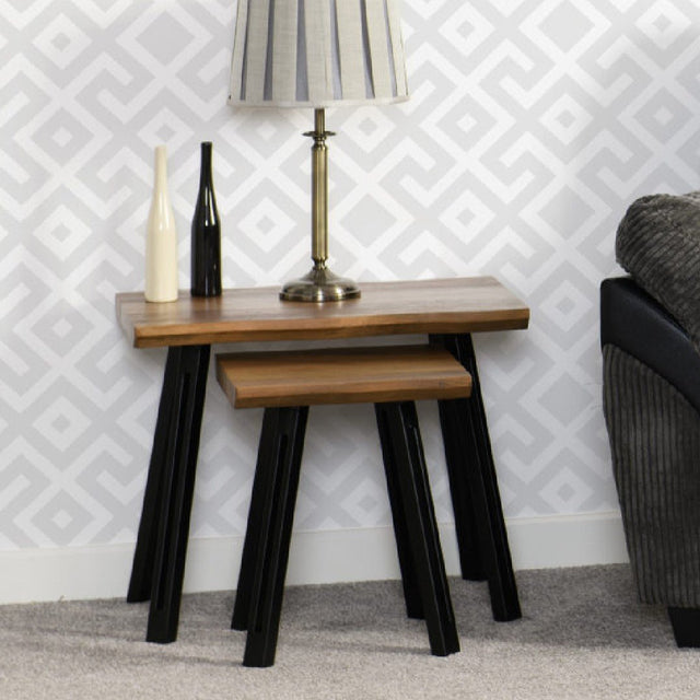 Quebec Wave Edge Nest of Tables - Seconique