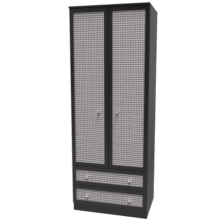 Rattan 2 Door 2 Drawer Wardrobe - Welcome Furniture