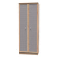 Rattan 2 Door Wardrobe - Welcome Furniture
