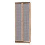 Rattan 2 Door Wardrobe - Welcome Furniture