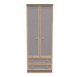 Rattan 2 Door Wardrobe - Welcome Furniture