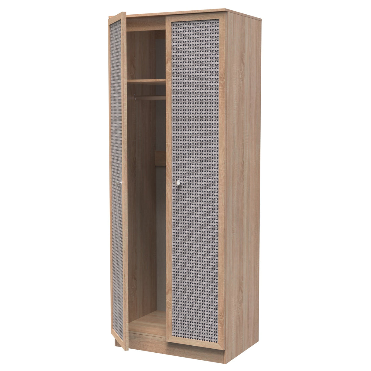 Rattan 2 Door Wardrobe - Welcome Furniture