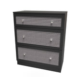 Rattan 3 Drawer Deep Chest - Welcome Furniture