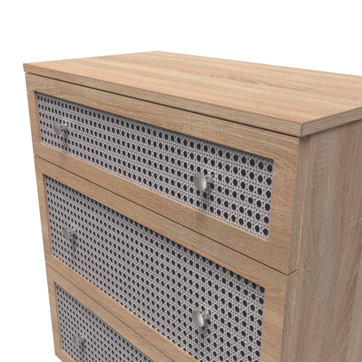 Rattan 3 Drawer Deep Chest - Welcome Furniture