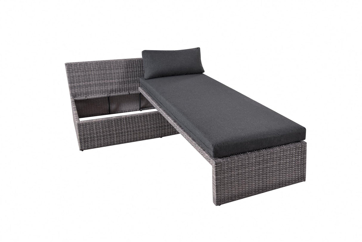 Rattan 3 Piece Garden Corner Sofa Set with Table - TGC