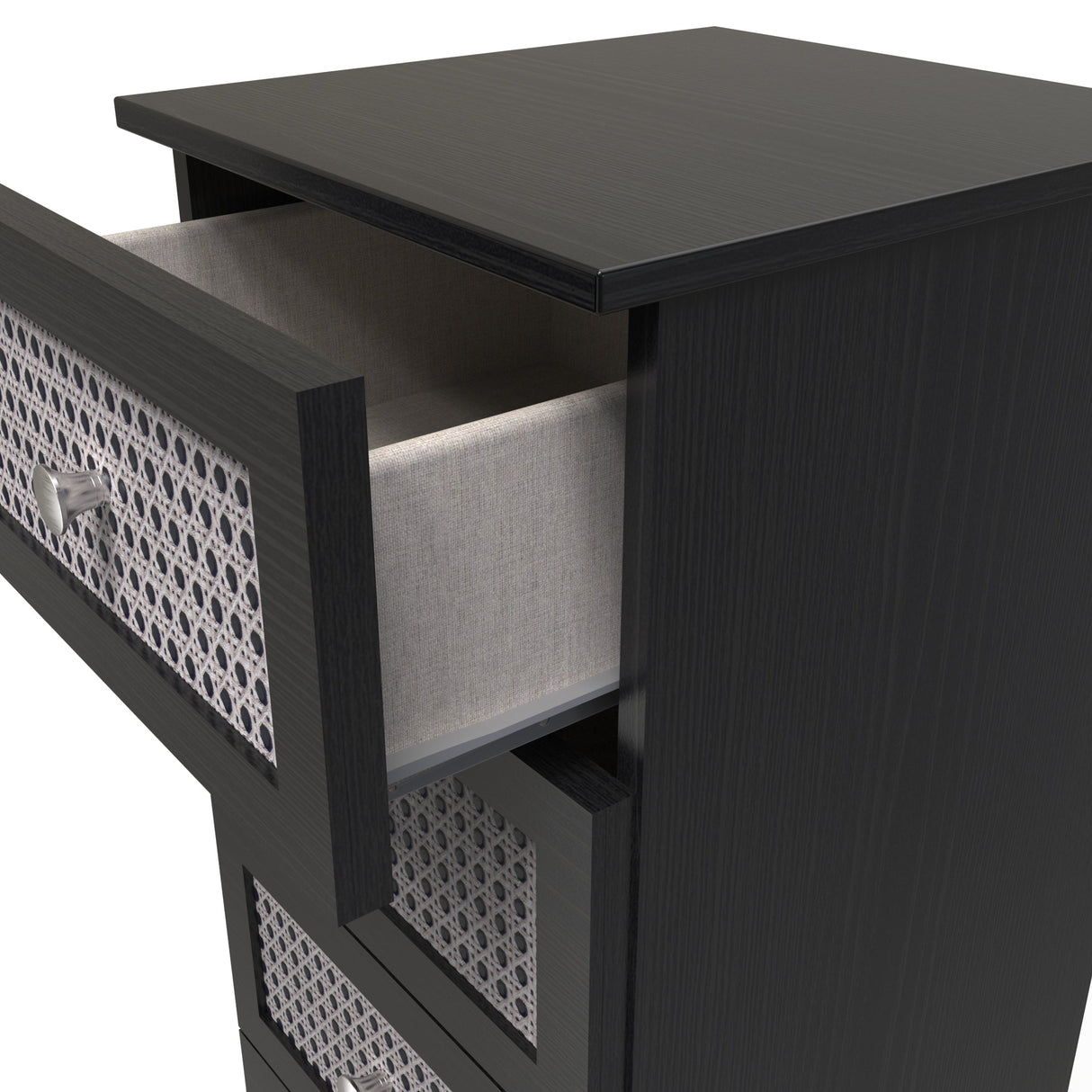 Rattan 4 Drawer Bedside Cabinet - Welcome Furniture
