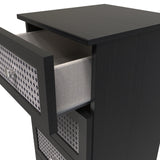 Rattan 4 Drawer Bedside Cabinet - Welcome Furniture