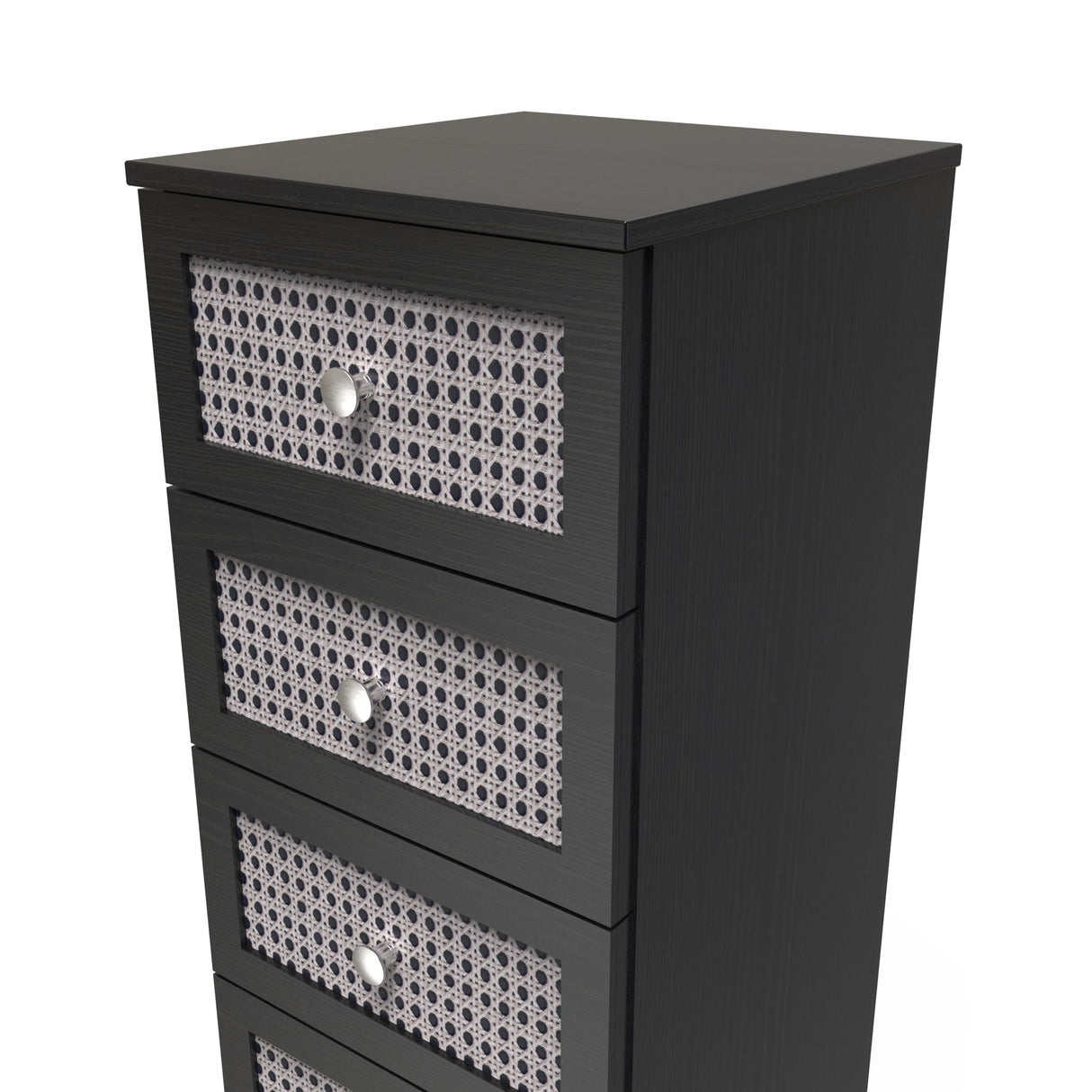 Rattan 4 Drawer Bedside Cabinet - Welcome Furniture
