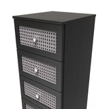 Rattan 4 Drawer Bedside Cabinet - Welcome Furniture