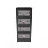 Rattan 4 Drawer Bedside Cabinet - Welcome Furniture