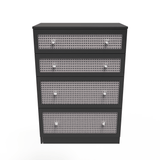 Rattan 4 Drawer Deep Chest - Welcome Furniture