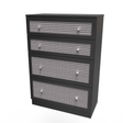 Rattan 4 Drawer Deep Chest - Welcome Furniture