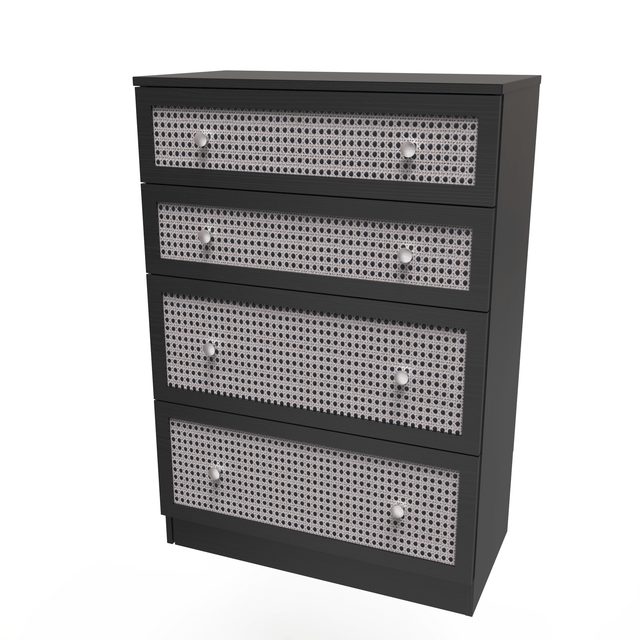 Rattan 4 Drawer Deep Chest - Welcome Furniture
