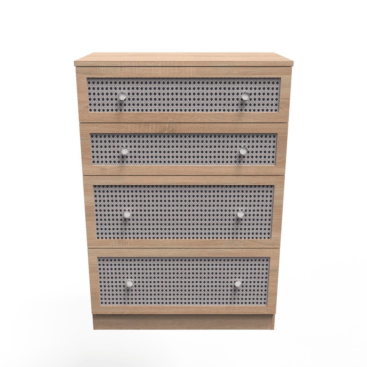 Rattan 4 Drawer Deep Chest - Welcome Furniture