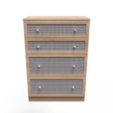 Rattan 4 Drawer Deep Chest - Welcome Furniture