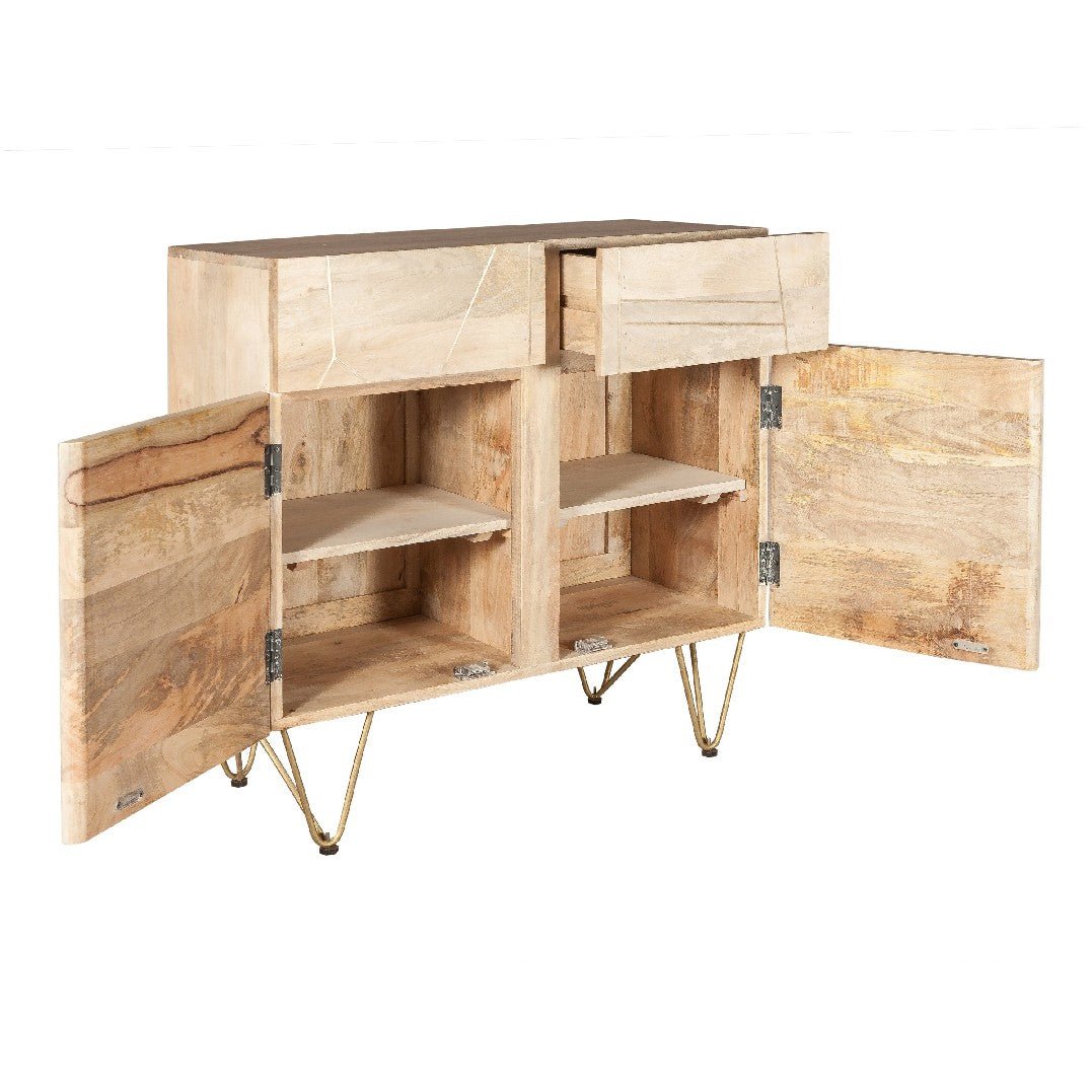 Reclaimed Wood 2 Door 2 Drawer Sideboard - Indian Hub
