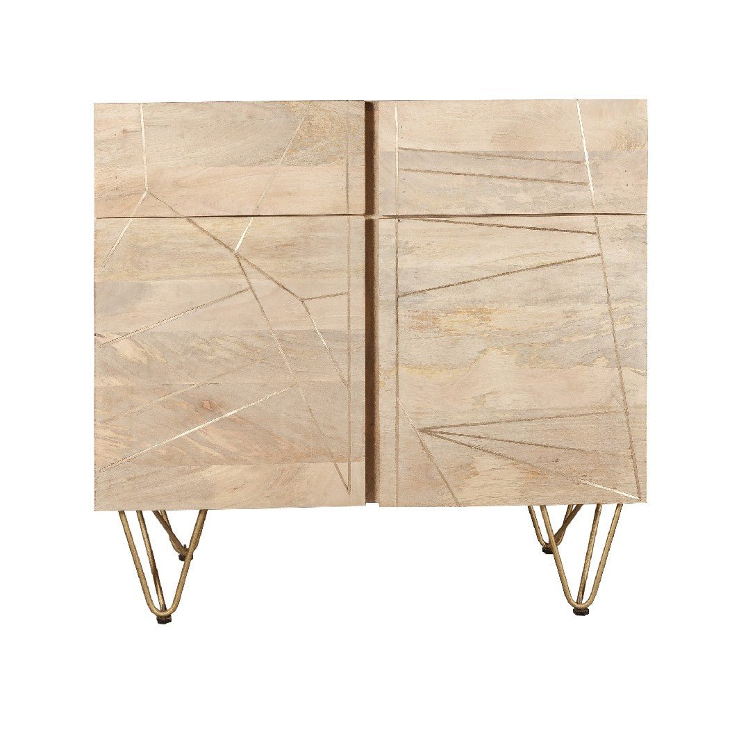 Reclaimed Wood 2 Door 2 Drawer Sideboard - Indian Hub