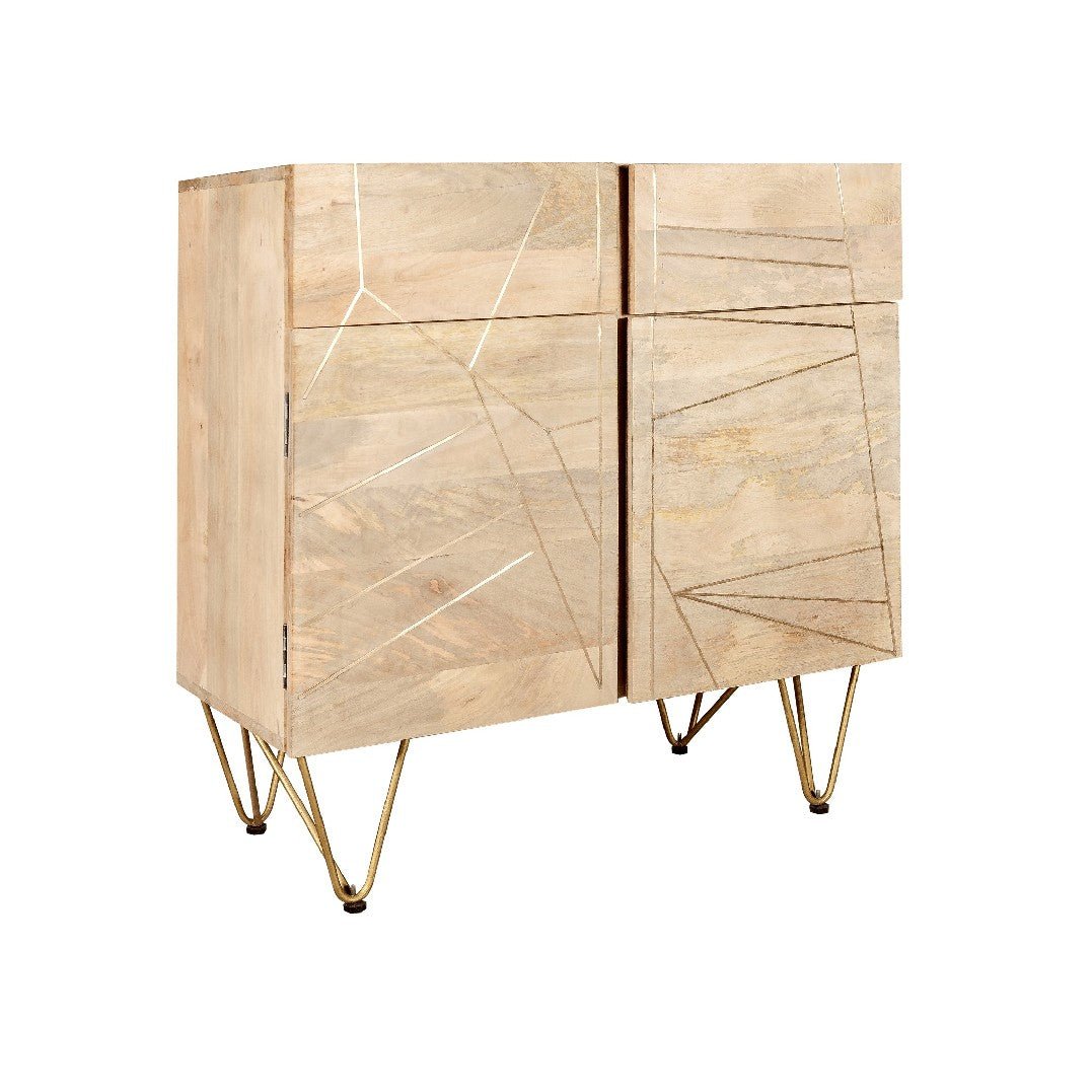 Reclaimed Wood 2 Door 2 Drawer Sideboard - Indian Hub