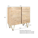 Reclaimed Wood 2 Door 2 Drawer Sideboard - Indian Hub