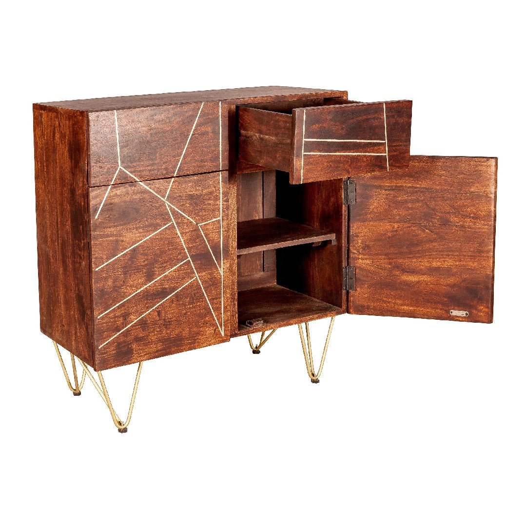 Reclaimed Wood 2 Door 2 Drawer Sideboard - Indian Hub