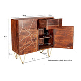 Reclaimed Wood 2 Door 2 Drawer Sideboard - Indian Hub