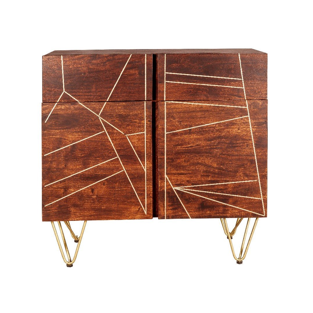 Reclaimed Wood 2 Door 2 Drawer Sideboard - Indian Hub