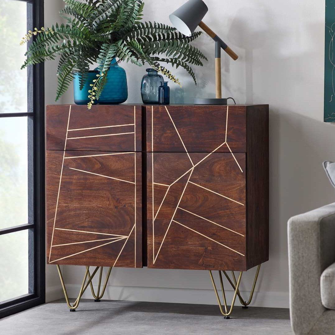 Reclaimed Wood 2 Door 2 Drawer Sideboard - Indian Hub