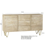 Reclaimed Wood 2 Door 3 Drawer Sideboard - Indian Hub