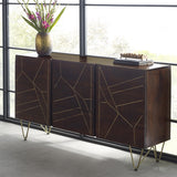 Reclaimed Wood 2 Door 3 Drawer Sideboard - Indian Hub