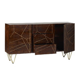 Reclaimed Wood 2 Door 3 Drawer Sideboard - Indian Hub