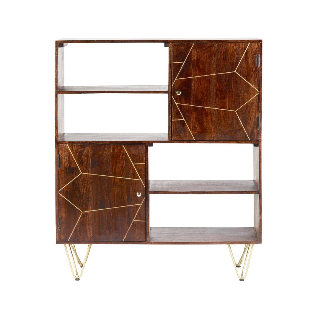 Reclaimed Wood 2 Door Display Cabinet - Indian Hub