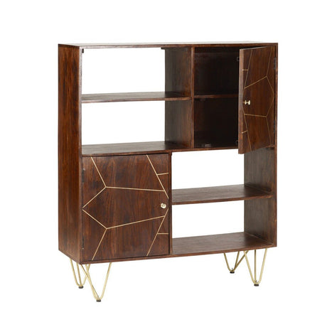 Reclaimed Wood 2 Door Display Cabinet - Indian Hub