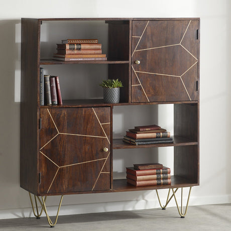Reclaimed Wood 2 Door Display Cabinet - Indian Hub