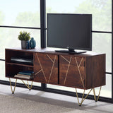 Reclaimed Wood 2 Door TV Unit - Indian Hub
