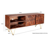 Reclaimed Wood 2 Door TV Unit - Indian Hub