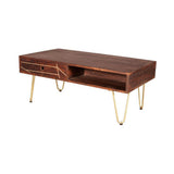 Reclaimed Wood 2 Drawer Coffee Table - Indian Hub
