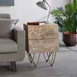 Reclaimed Wood 2 Drawer Side Table - Indian Hub