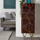 Reclaimed Wood 5 Drawer Narrow Chest - Indian Hub