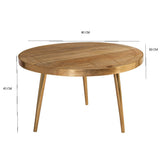 Reclaimed Wood Round Coffee Table - Indian Hub