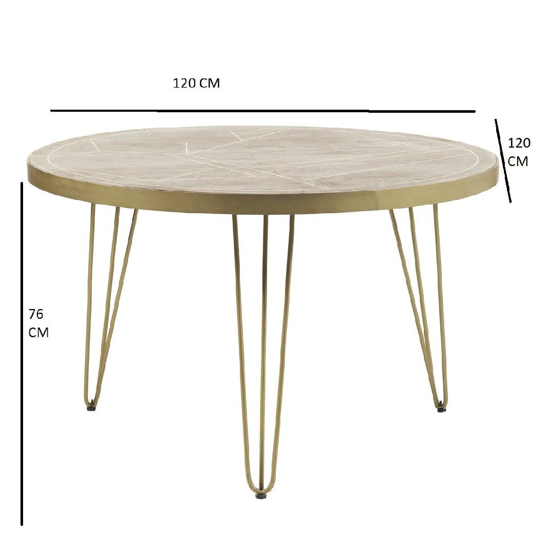 Reclaimed Wood Round Dining Table - Indian Hub