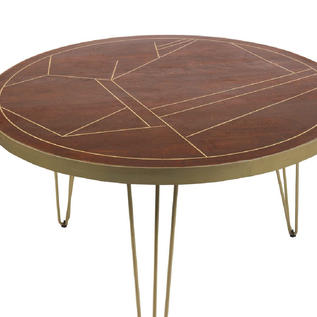 Reclaimed Wood Round Dining Table - Indian Hub