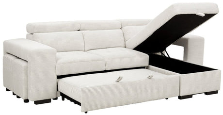 Reilly Jumbo Cord Sofa with Ottoman Chaise and Pull - Out Bed - TGC