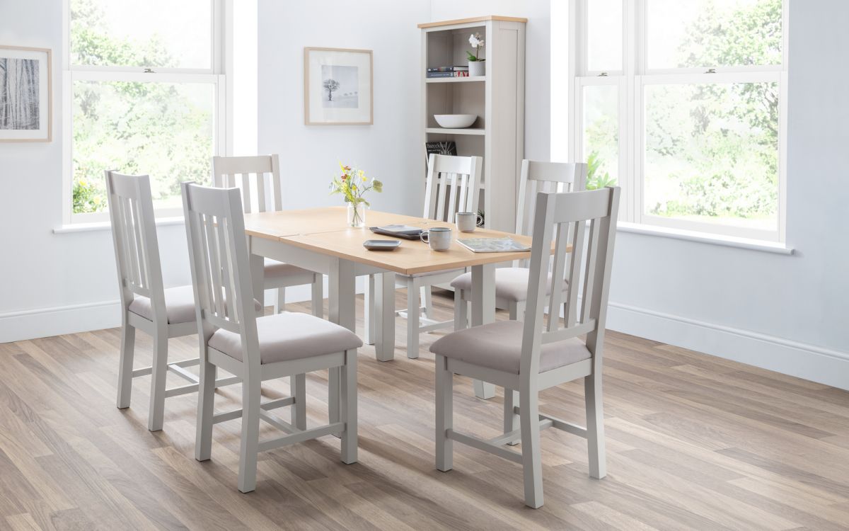 Richmond Flip - top Dining Table with 6 Chairs - Julian Bowen